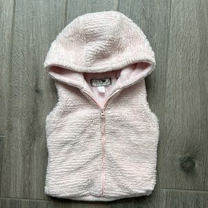 Widgeon pink fuzzy fleece vest